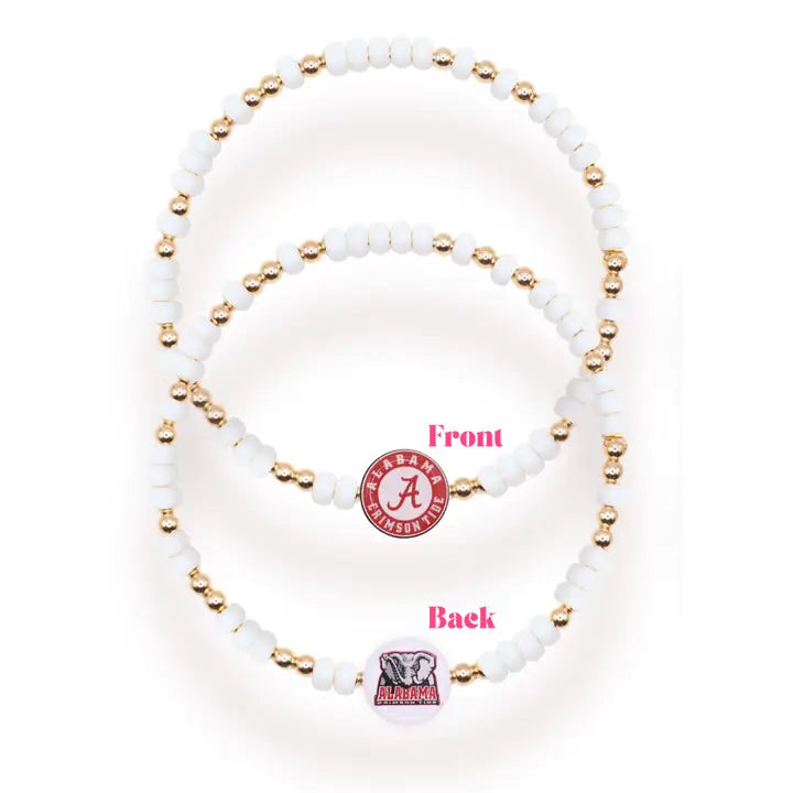 Beaded Blondes Alabama Logo Bracelet