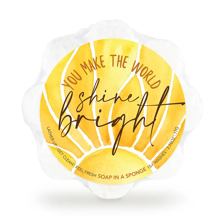Caren Soap Sponge | You Make the World Shine | White Daisy