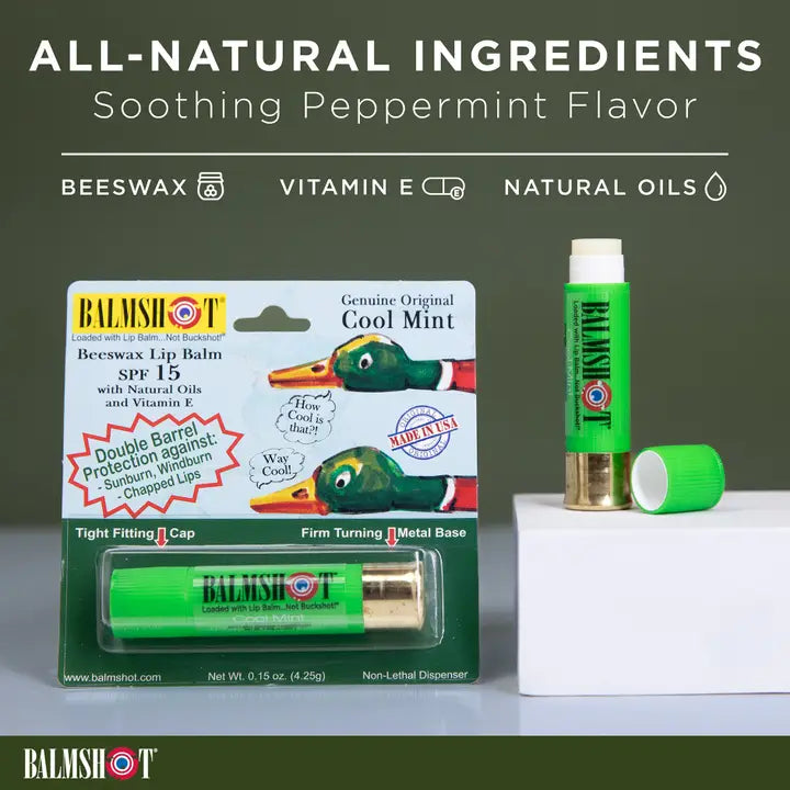 BALMSHOT Cool Mint Beeswax Lip Balm