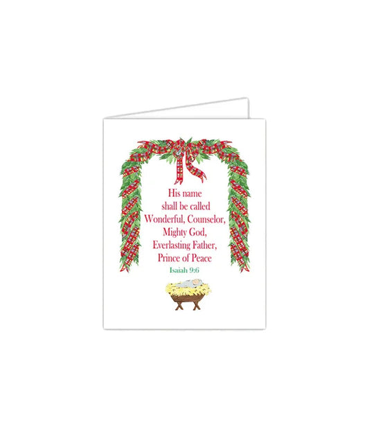 Standing on the Word Notecard Nativity with verse: Isaiah 9:6 His name shall be called