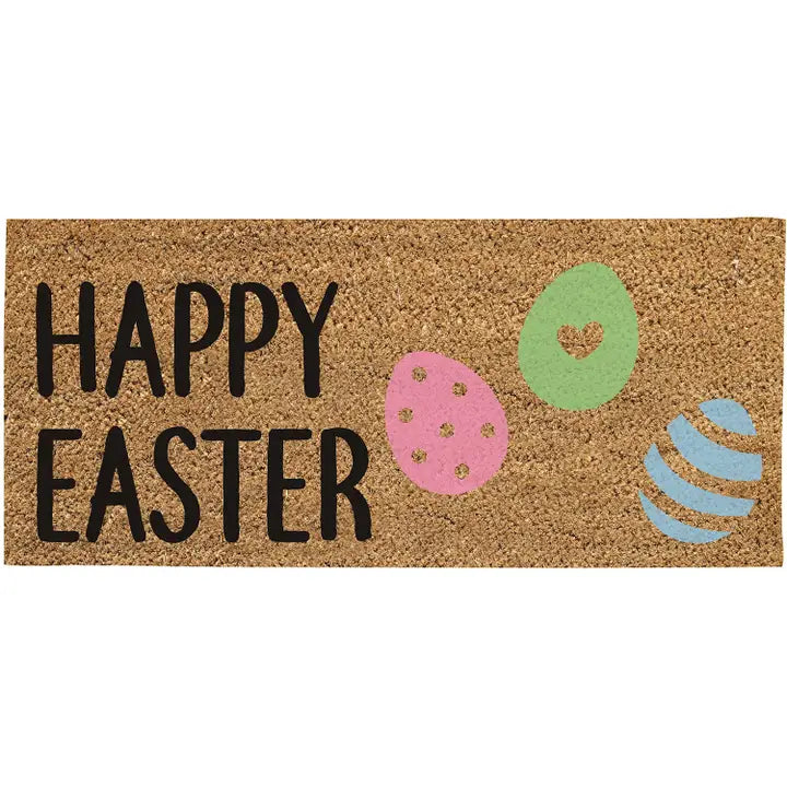 Evergreen Enterprises Happy Easter Flocked Sassafras Coir Switch Mat