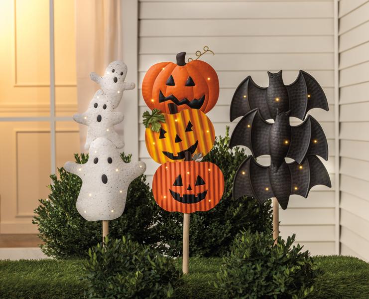 MUD PIE BATS LIGHT UP YARD STAKE