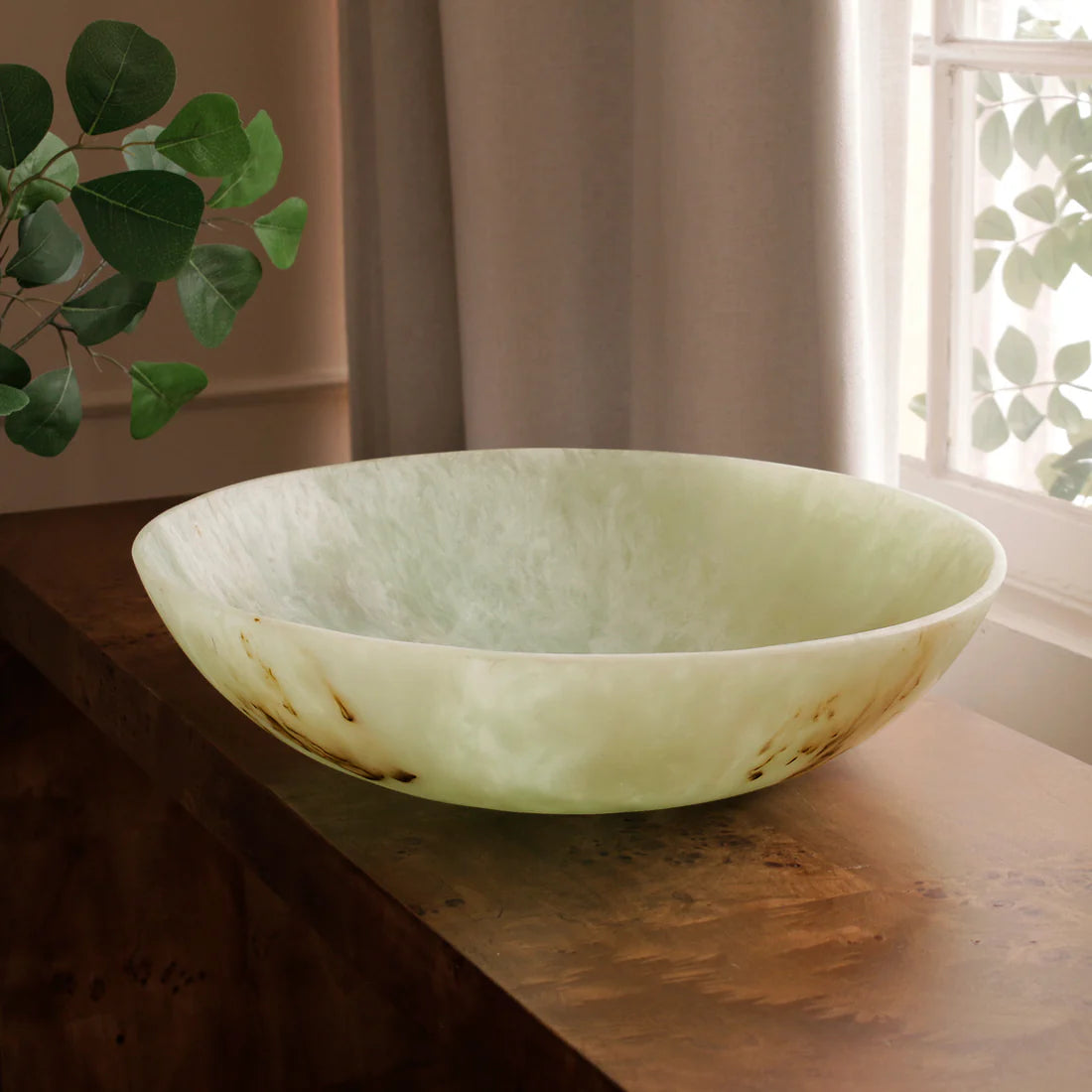 Beatriz Ball RESIN Giada Centerpiece Jade Swirl