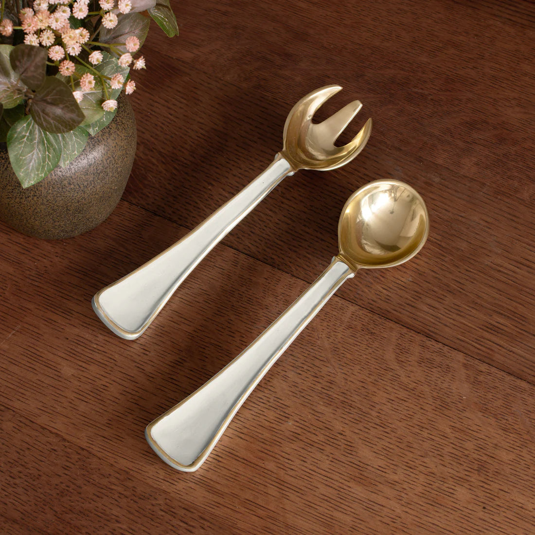 Beatriz Ball ENCANTO Soho Salad Servers (Cream)