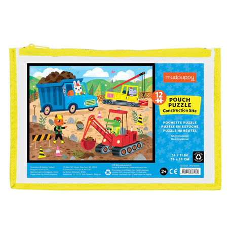 Mudpuppy Construction Site Pouch Puzzle