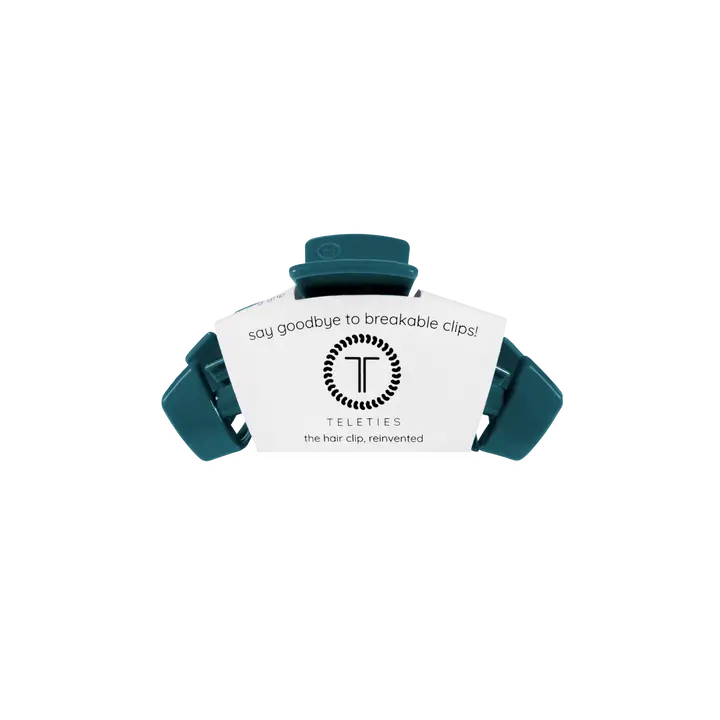Teleties Classic Teal with It Tiny Claw Clip