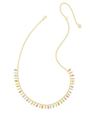 KENDRA SCOTT KAYLA STRAND NECKLACE GOLD MULTI MIX
