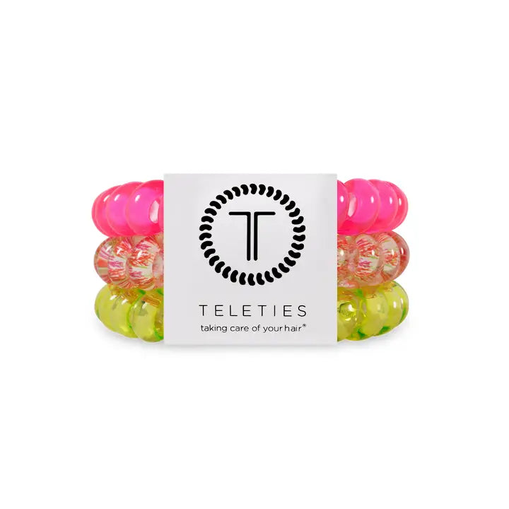 Teleties Spiral Hair Coils | Large | Tropical Punch Hair Ties