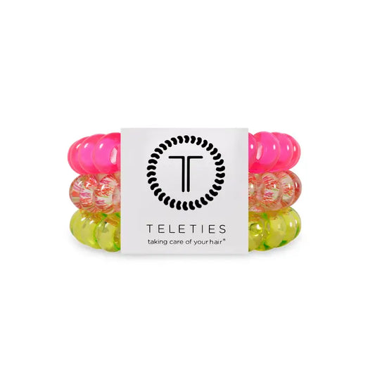 Teleties Spiral Hair Coils | Large | Tropical Punch Hair Ties