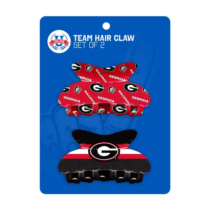 NCAA Georgia Bulldogs Team Hair Claw Set