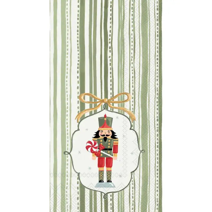 Paper Guest Towel 16 Ct Frosty Nutcracker Green Christmas