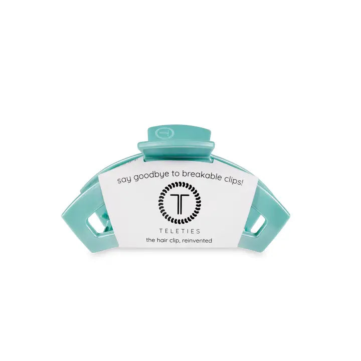 Teleties Open Hair Clip | Tiny | Totally Turquoise