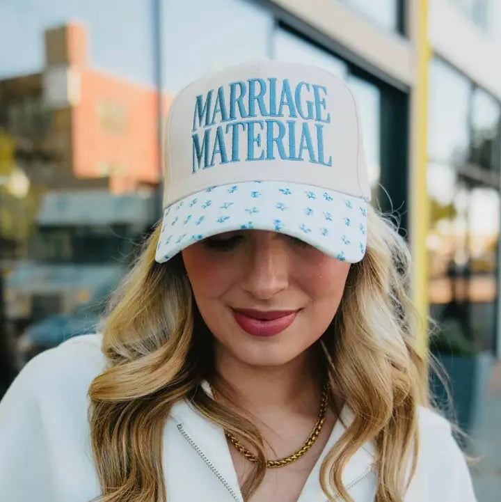 Katydid Marriage Material Two-Toned Trucker Hat For Women