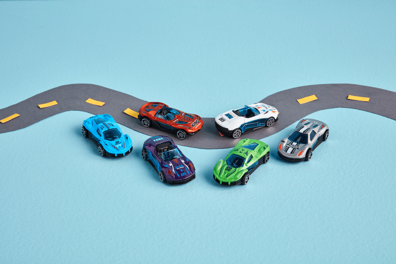 MUD PIE METAL MATCHBOX CAR SET