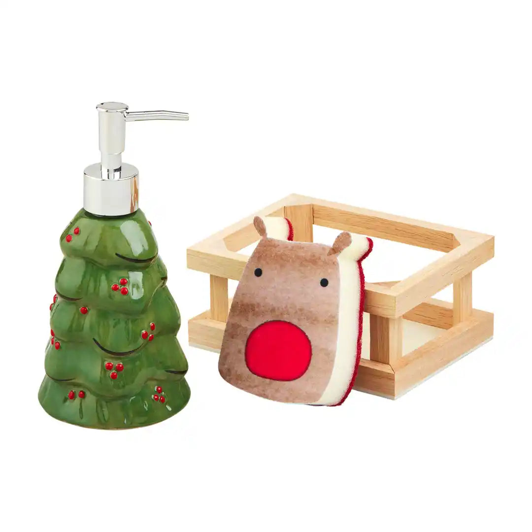 Mud Pie : Soap & Sponge Holder Set