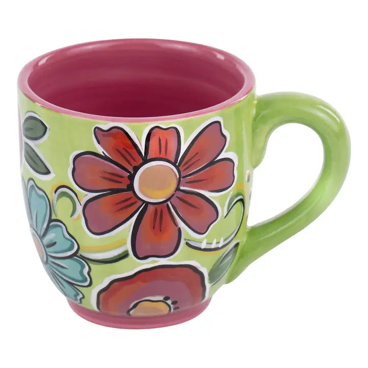 Glory Haus Green Floral Mug