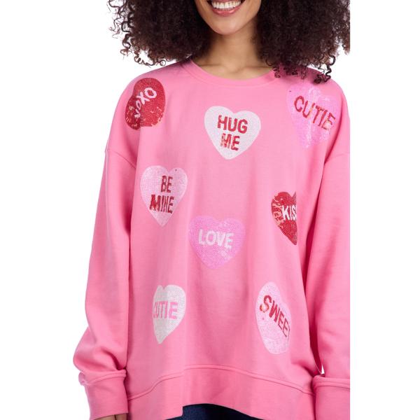 MUD PIE VALENTINE SPARKLE SWEATSHIRT