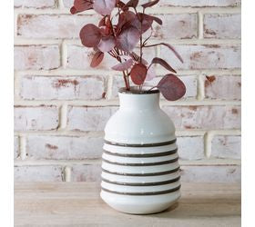 Pd HOME & Garden 9" GREY / WHITE VASE