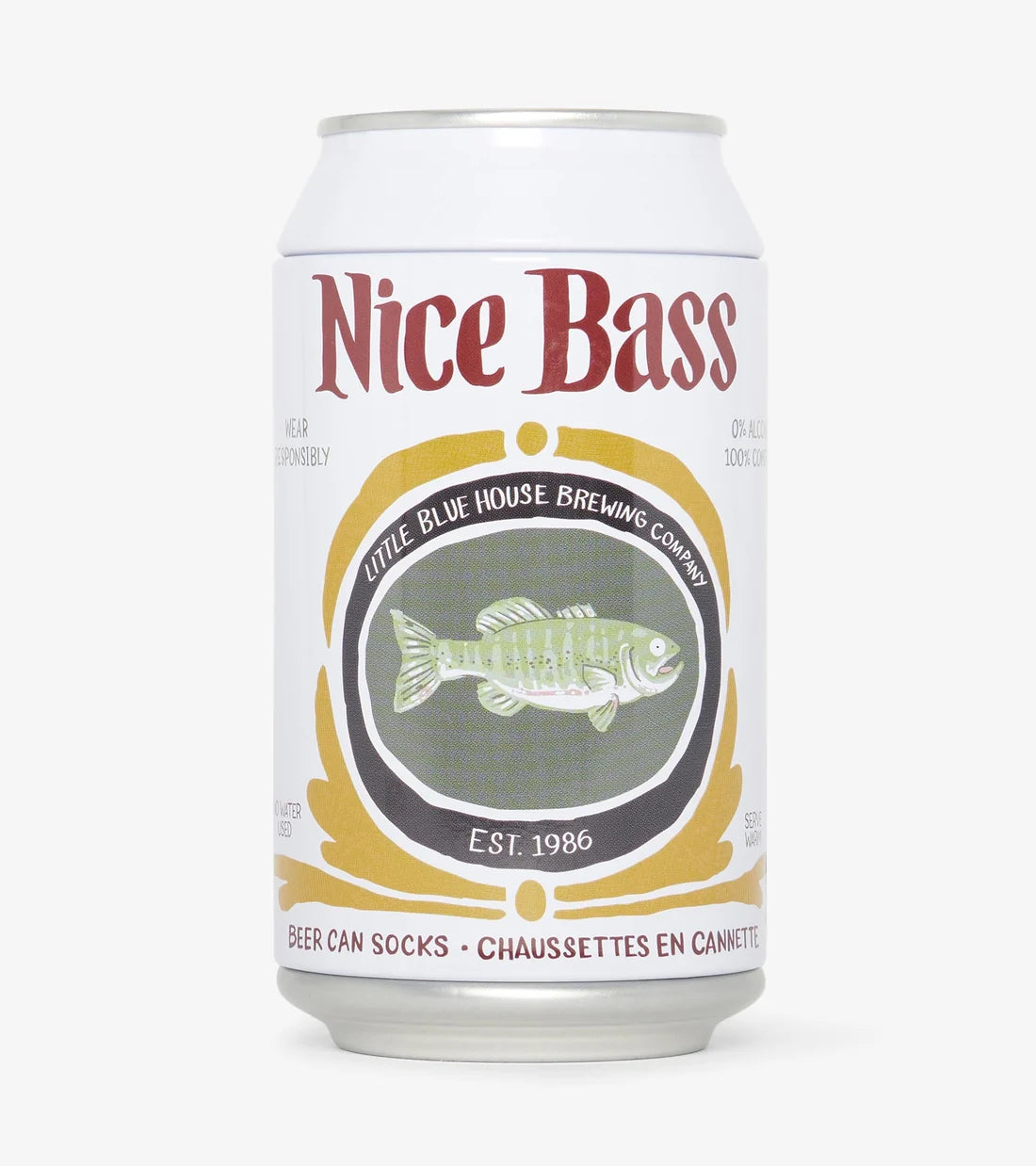little BLUE HOUSE Nice Bass Men's Beer Can Socks