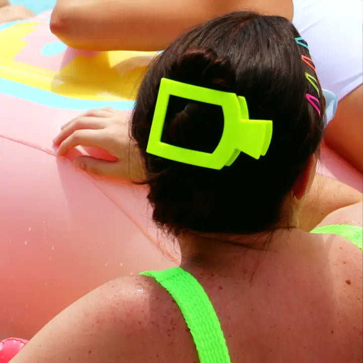 Teleties Flat Square Hair Clip | Large | Summer Brights
