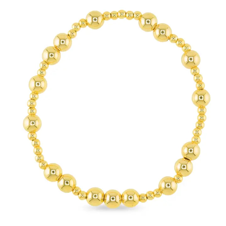 Amanda Blu Stackable Gold Bead Bracelet with Large Gold Beads