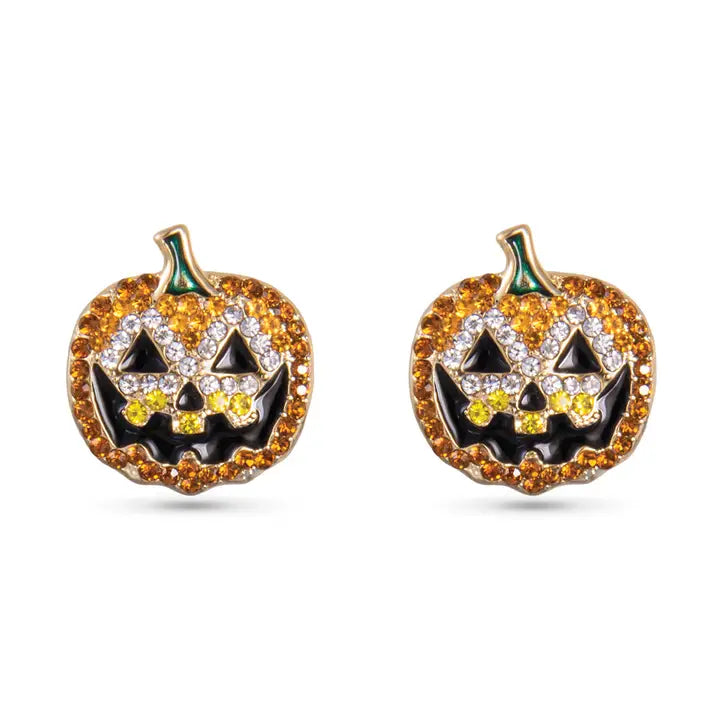 Amanda Blu Jack-O-Lantern Cz Stud Earrings