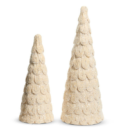 RAZ Imports 16" FROSTED ROPE CONE TREES