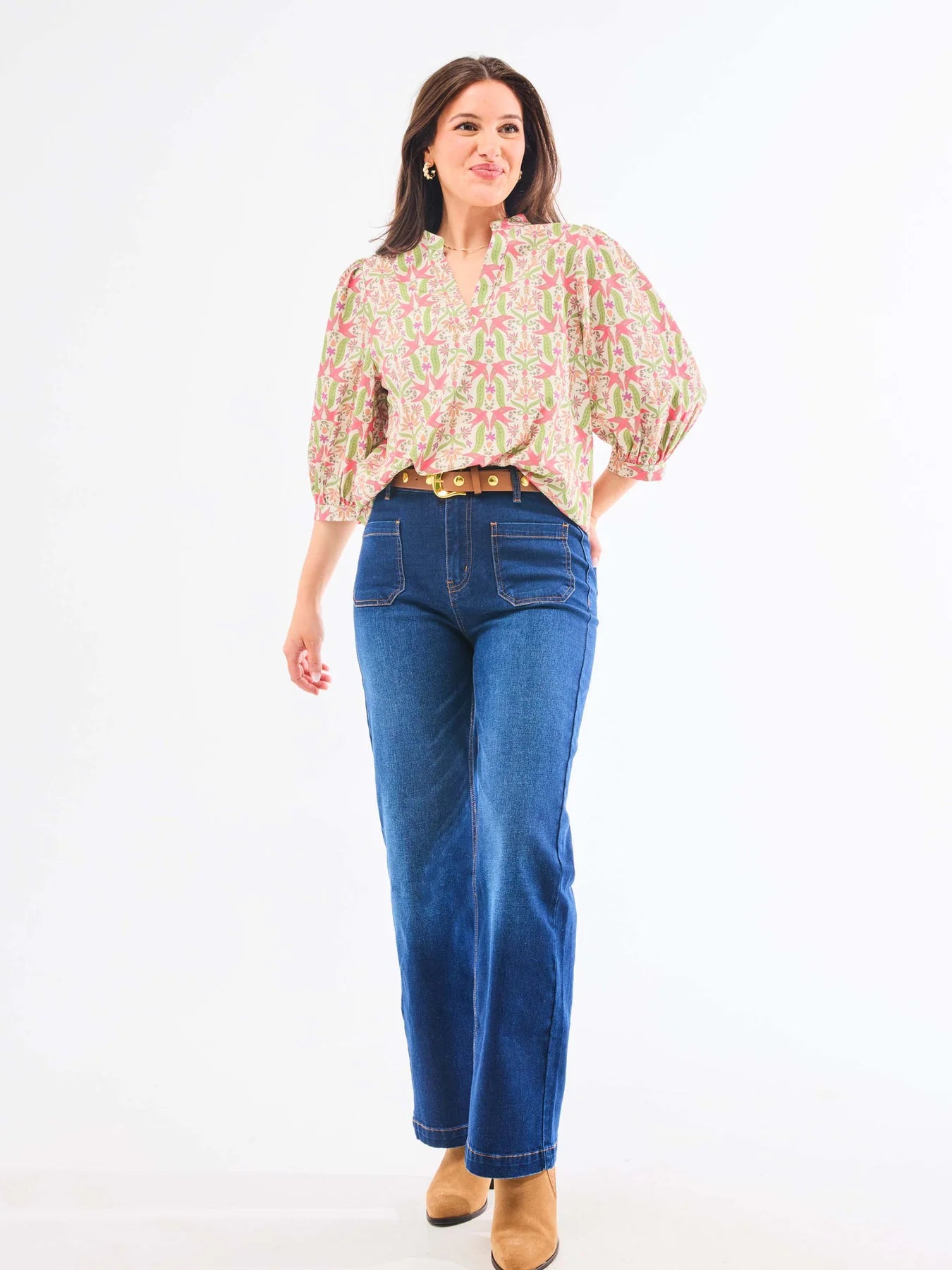 Mary Square Tamryn Top | Gossemar Wings Coral