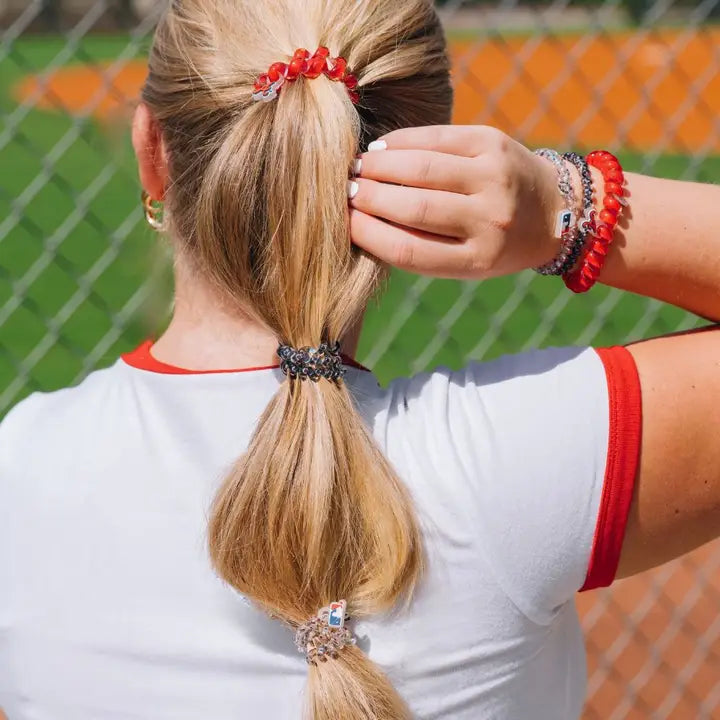 Teleties Spiral Hair Coils | Small | Atlanta Braves Hair Ties
