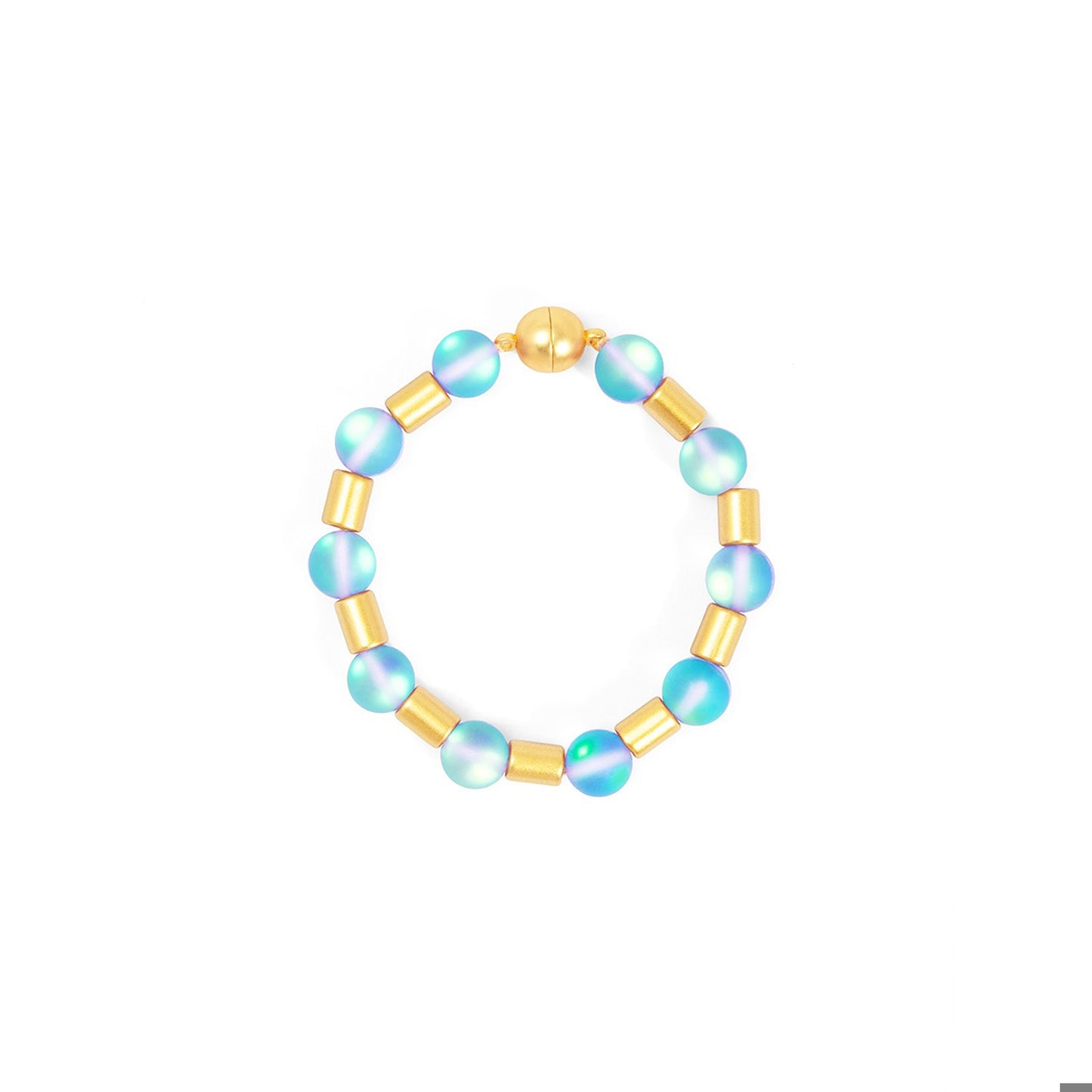 ZENZII Glow Beads Magnet Bracelet-Bright Blue