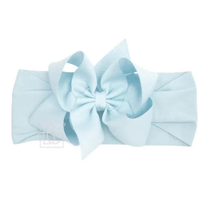 Beyond Creations Wide Pantyhose Headband W/Classic Grosgrain Bow