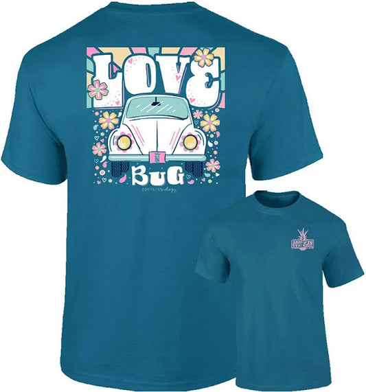 Southernology® Love Bug Comfort Color Topaz Blue T-Shirt