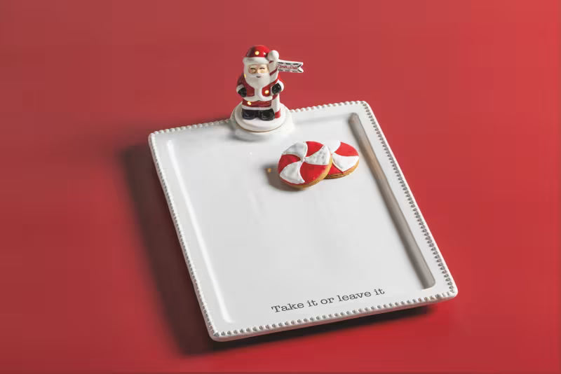 MUD PIE SANTA NORTH POLE LIGHT-UP SITTER