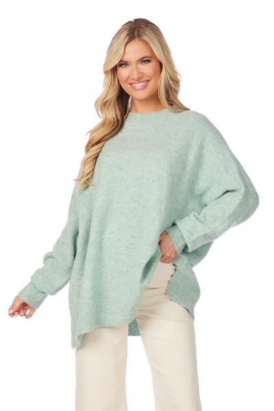 MUD PIE MONICA CREW NECK SWEATER-GREEN