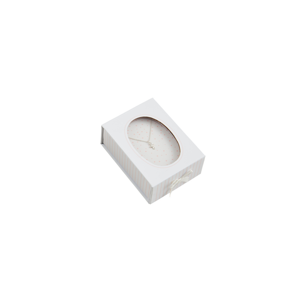 MUD PIE SILVER BOXED CROSS NECKLACE
