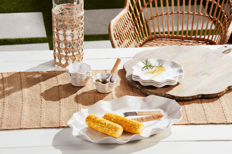 MUD PIE RUFFLED MELAMINE PLATTER SET