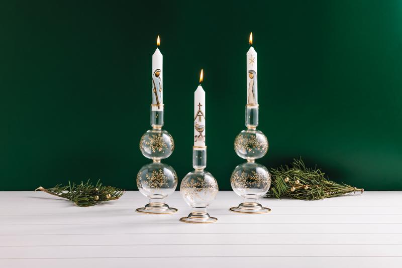 MUD PIE NATIVITY MINI TAPER CANDLE SET