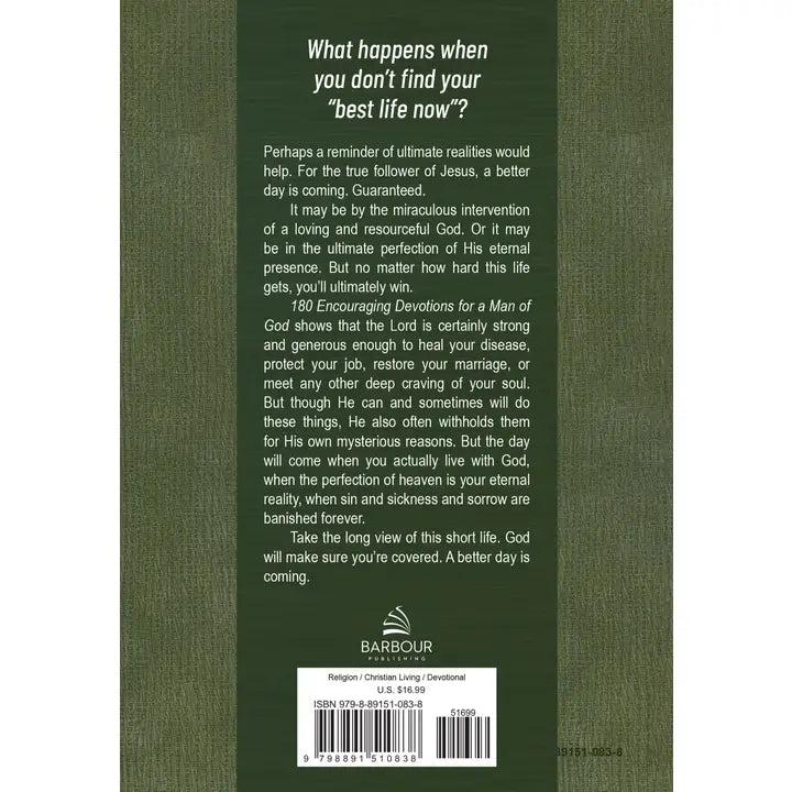 180 Encouraging Devotions For A Man of God