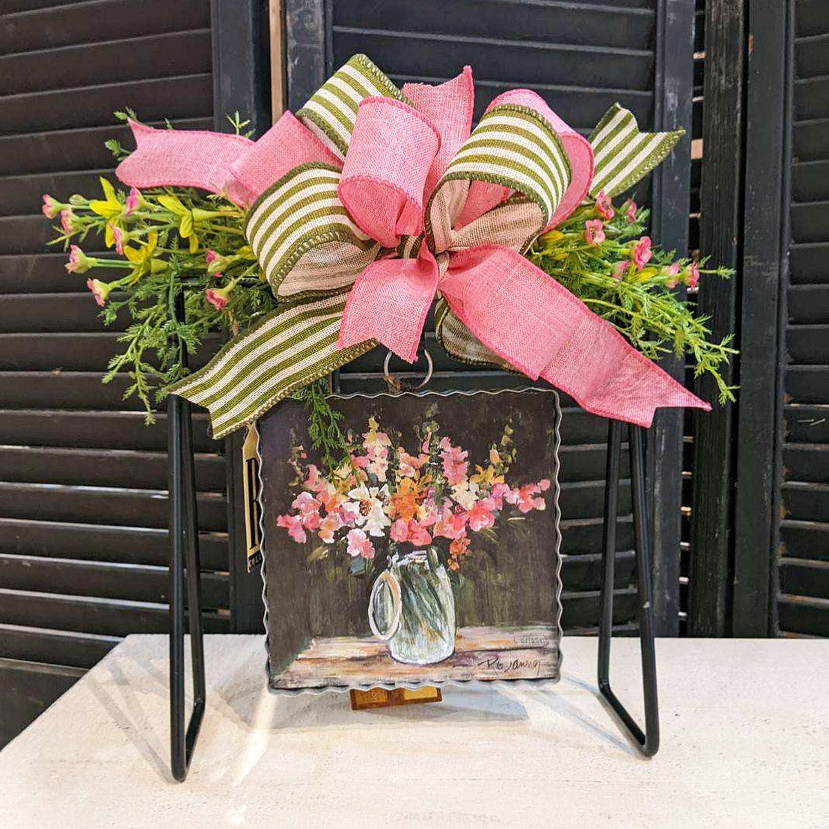 The Round Top Collection Gallery Art Stand, Black