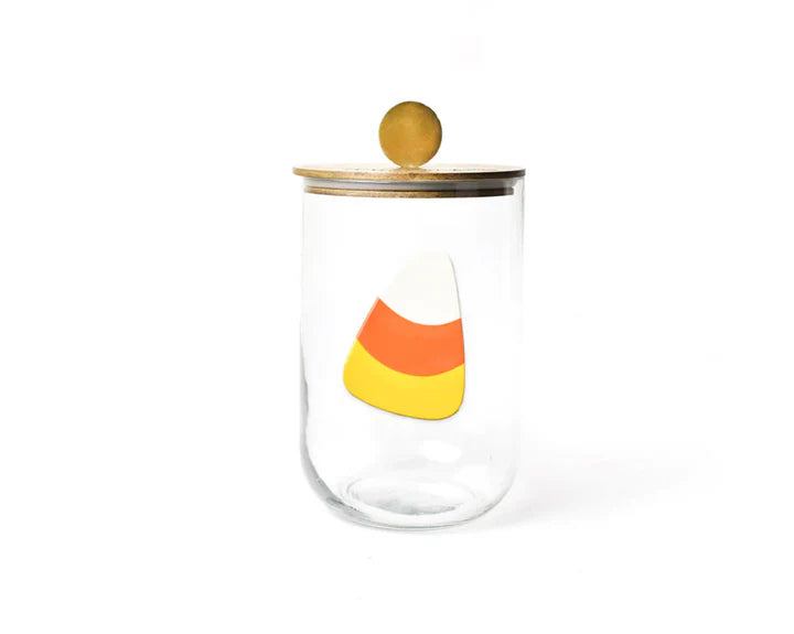HAPPY EVERYTHING! MINI WOODEN LID GLASS JAR (MEDIUM)