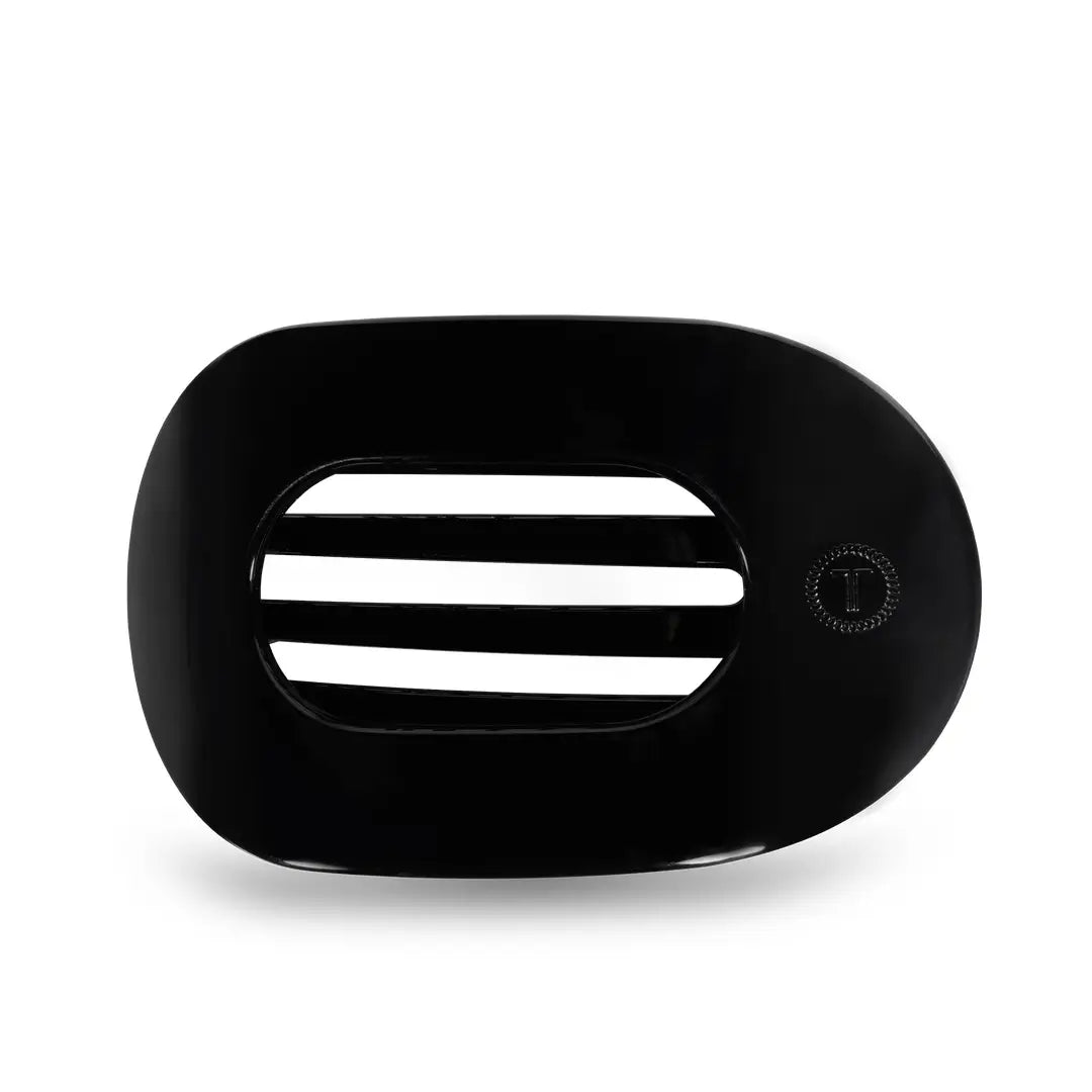 Teleties Jet Black Large Flat Round Clip