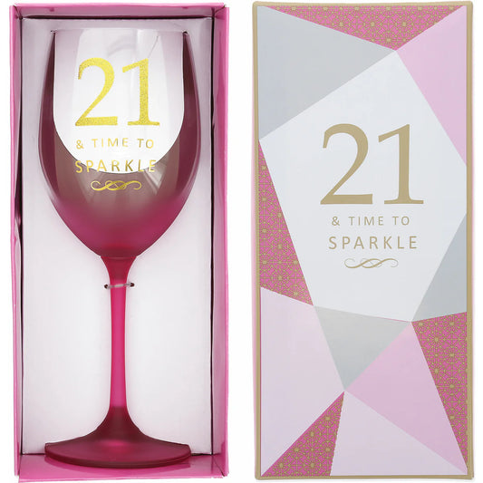 PAVILION 21 GIFT BOXED 19 OZ CRYSTAL WINE GLASS