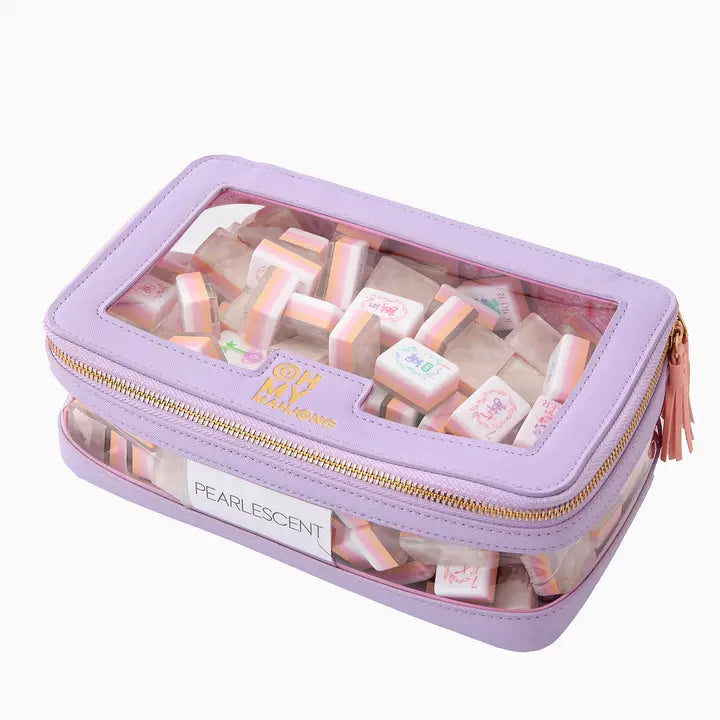 Oh My Mahjong Lavender Tile Storage Bag