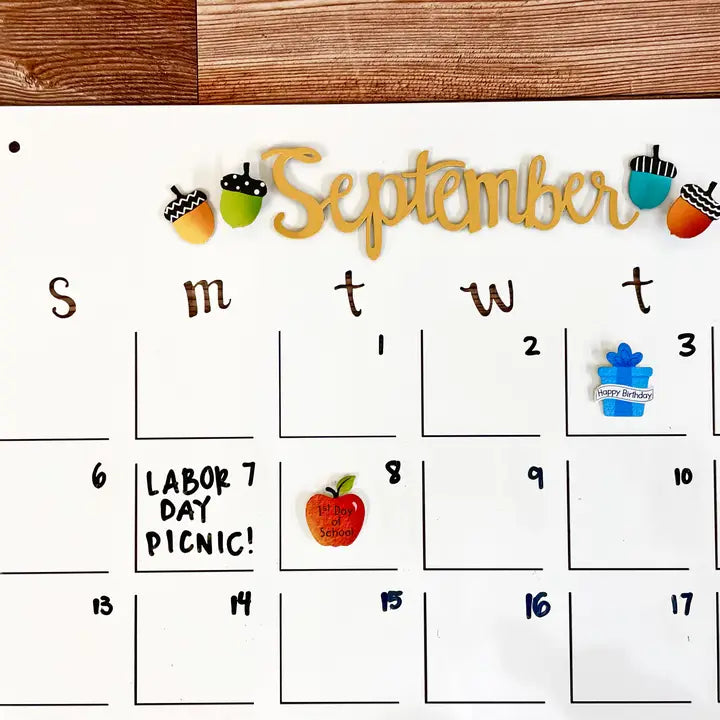 Roeda Studio School Days Calendar Magnets S/4, Calendar Organization