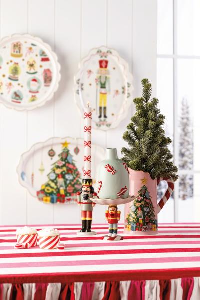 MUD PIE NUTCRACKER PEDESTAL CANDY DISH