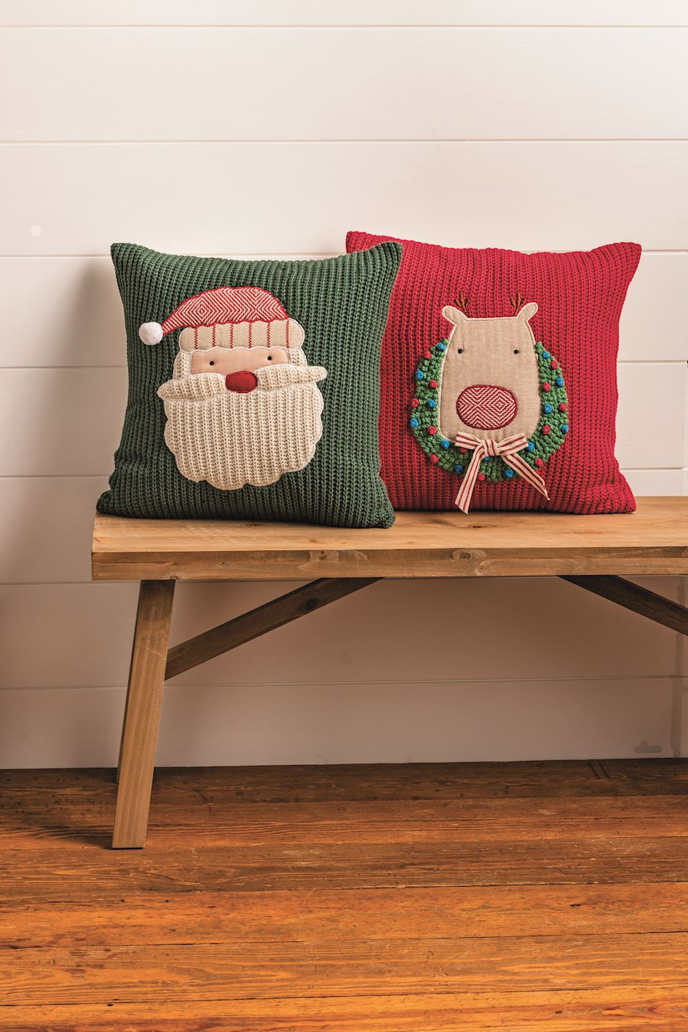 MUD PIE FARM CHRISTMAS KNIT PILLOWS