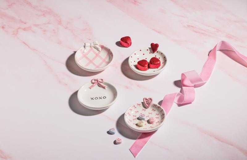 MUD PIE PINK HEART TIDBIT DISH