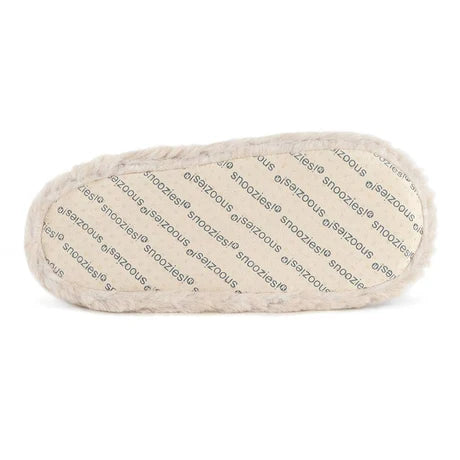 Snoozies! Womens Teddy Bear Faux Fur Slipper With Memory Foam Sole Oatmeal