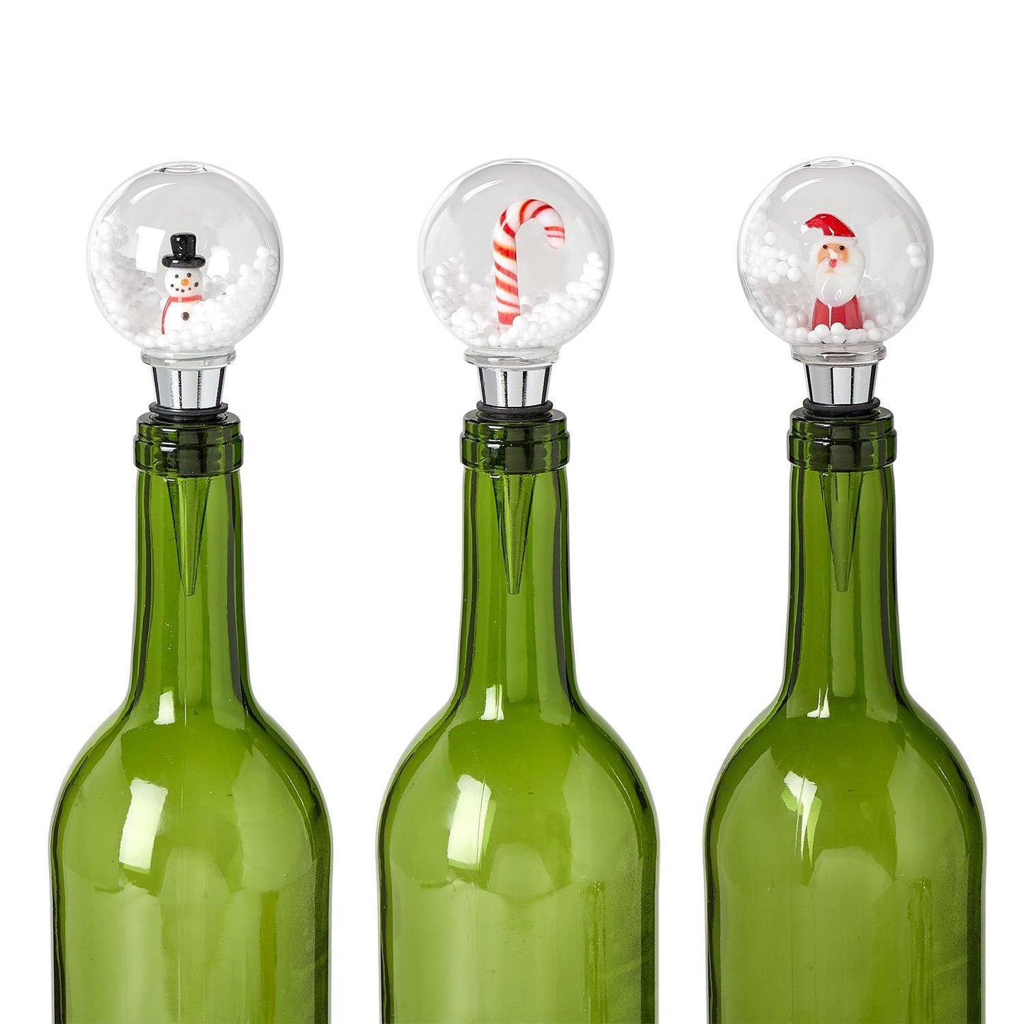 TWO'S COMPANY CHRISTMAS SPIRITS WINE BOTTLE STOPPER