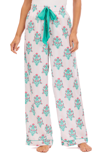 MUD PIE DAHLIA BLOCK PRINT PAJAMA PANTS